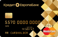 Дебетовая карта от Кредит Европа Банк "Cash Card Mastercard Gold"