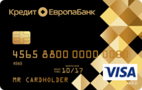 Дебетовая карта от Кредит Европа Банк "Cash Card Visa Gold"